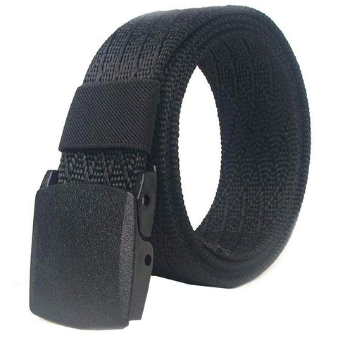 Nylon Belts for Men, 1.5 inch No Metal Plastic Buckles Belts Breathable Canvas Web Belt Adjustable Outdoor Casual