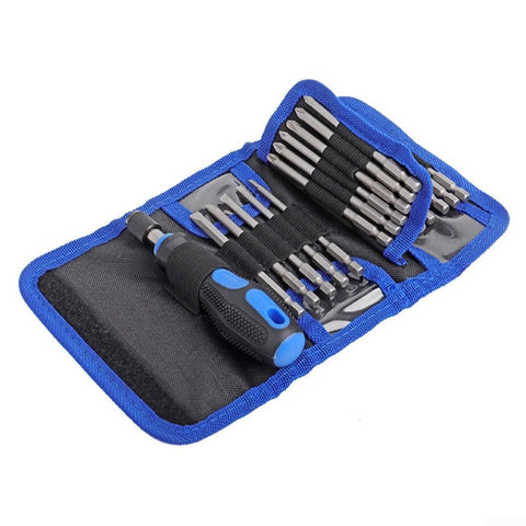 24PCS Screwdriver Bit Set With Quick Release Magnetic Bit Holder Adapter,with Pouch Bag,Screws Nuts Drill Handheld Driver
