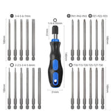 24PCS Screwdriver Bit Set With Quick Release Magnetic Bit Holder Adapter,with Pouch Bag,Screws Nuts Drill Handheld Driver