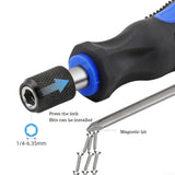 24PCS Screwdriver Bit Set With Quick Release Magnetic Bit Holder Adapter,with Pouch Bag,Screws Nuts Drill Handheld Driver