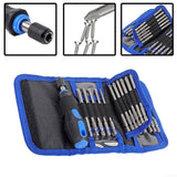 24PCS Screwdriver Bit Set With Quick Release Magnetic Bit Holder Adapter,with Pouch Bag,Screws Nuts Drill Handheld Driver