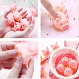 9 Pieces Mini Rubber Pigs Bulk Baby Bath Toy Pink Tiny Piggies Squeaky Pig Toys for Shower Birthday Party Gift Decoration In Australia - Darrahopens