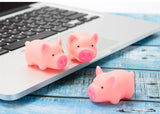 9 Pieces Mini Rubber Pigs Bulk Baby Bath Toy Pink Tiny Piggies Squeaky Pig Toys for Shower Birthday Party Gift Decoration