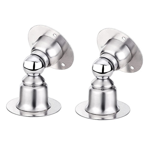 Door Stopper,2 Packs Mini Magnetic Door Stop for Heavy Duty Door,Stainless Steel Ultra-Short Soft Catch Door Stop to Hold Keep