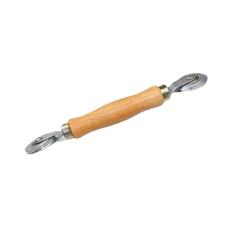 Screen Tool, Window Screen Spline Roller Tool with Wooden Handle and Steel/Nylon Bearing Wheels, Mesh Screen Door Easy to Use