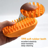 Silicone Dog Grooming Brush Pet Shampoo Bath Brush Anti Skid Soothing Massage Rubber Comb Bath Dog Brush