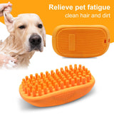 Silicone Dog Grooming Brush Pet Shampoo Bath Brush Anti Skid Soothing Massage Rubber Comb Bath Dog Brush