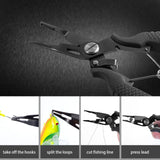 Fishing Pliers, Braid Scissors and Split Ring Pliers, Fishing Hook Remover, Saltwater Resistant Fishing Gear Fishing Needle Nose