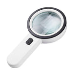 Magnifiers Magnifier with Light, 10x Handheld Magnifier, HD Illuminated Magnifying Glass for Seniors for Reading/Inspection