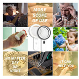 Magnifiers Magnifier with Light, 10x Handheld Magnifier, HD Illuminated Magnifying Glass for Seniors for Reading/Inspection