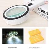 Magnifiers Magnifier with Light, 10x Handheld Magnifier, HD Illuminated Magnifying Glass for Seniors for Reading/Inspection