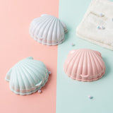 3 Piece Plastic Seashell Soap Tray Soap Saver Box with Lid and Drainer for Home Bathroom Ocean Bathroom Decorations