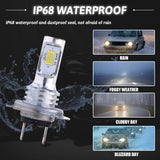 2 PCS H7 Car LED Fog Light, Super Bright CREE Chip, 360° Light Range 7000K White LED Bulb, Decoding Reversing Light