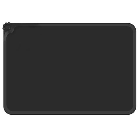 Silicone Ferret Feeding Mat, with Raised Edges, No Skid Food Mat for Dogs, Cats, Rabbits and More-black