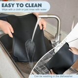 Silicone Ferret Feeding Mat, with Raised Edges, No Skid Food Mat for Dogs, Cats, Rabbits and More-black