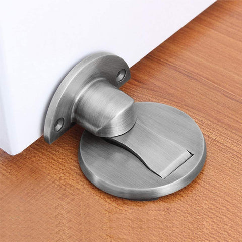 Magnetic Door Stop, Stainless Steel Floor Magnetic Door Stopper Adhesive Brushed Nickel Invisible Heavy Duty Silver Magnetic Door In Australia - Darrahopens