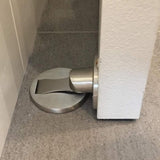 Magnetic Door Stop, Stainless Steel Floor Magnetic Door Stopper Adhesive Brushed Nickel Invisible Heavy Duty Silver Magnetic Door