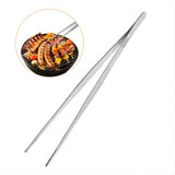 Kitchen Tweezers, Stainless Steel Food Tweezers Culinary Long Chef Tongs with Precision Serrated Non-slip Tooth Grain Tips