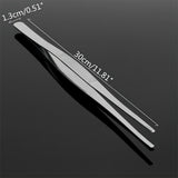 Kitchen Tweezers, Stainless Steel Food Tweezers Culinary Long Chef Tongs with Precision Serrated Non-slip Tooth Grain Tips