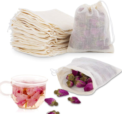50Pcs Eco-friendly Drawstring Bags for Reusable Sachet, Crafts, Teas, Spices, Soaps, Jewellery, Crafts, Parties, Decor(8*10CM)