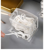 Dispenser Cotton Swab Ball Pad Holder Compact Organizer Bathroom Jars Bathroom Containers Jar Storage Tip Holder