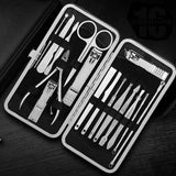 Nail Clippers 16Pcs Nail Art Manicure Tools Nails Clipper Scissors Tweezer Manicure Sets Nail Art Tools Durable