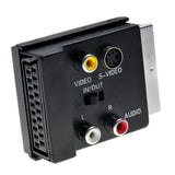 Female Adapter Black for DVD Players 21Pin Scart Adaptor Block to with in/Out Switch Scart Adaptor Block Car Connectors