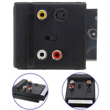 Female Adapter Black for DVD Players 21Pin Scart Adaptor Block to with in/Out Switch Scart Adaptor Block Car Connectors