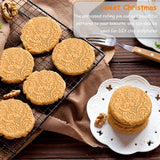 Embossed Wooden Rolling Pin for Baking, Deep Engraved Embossing Rolling Pin with Christmas Snowflake Flower Design