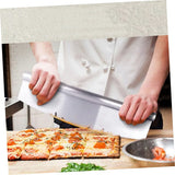Pizza Rocker Cutter to Easily Cut Through Crusts and Desserts with One Motion, Blade Cover Protects Blade When Stored