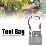 Garden Tool Bag Shoulder Crossbody Tool Bag Canvas Storage Bag Gardening Garden Pruning Tool Bag(Grey)