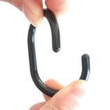 Shower Curtain Rings Plastic Shower Curtain Hooks C-Shaped Rings Hook Hanger Bath Drape Loop Clip Glide (Black, 12) In Australia - Darrahopens