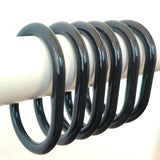 Shower Curtain Rings Plastic Shower Curtain Hooks C-Shaped Rings Hook Hanger Bath Drape Loop Clip Glide (Black, 12) In Australia - Darrahopens