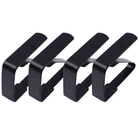 4 Pieces Tablecloth Clips, Tablecloth Holders, Stainless Steel Table Cover Clamps, Suitable for Parties, Picnics (Black) In Australia - Darrahopens
