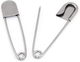 Tool Gadget Large Safety Pins, 5 inch Safety Pins, 6 PCS Stainless Steel Safety Pins Large, Silver Huge Strong XL Safety Pins