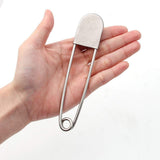 Tool Gadget Large Safety Pins, 5 inch Safety Pins, 6 PCS Stainless Steel Safety Pins Large, Silver Huge Strong XL Safety Pins