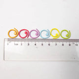 100PCS Metal Stitch Markers Helical-Shaped Crochet Markers Ring Multicolor Crochet Locking Markers (Multicolor)