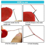 100pcs Needle Threaders,Needle Threader Tool,Easy Device Automatic Thread Sewing Threader, Quick Sewing Needle Inserter