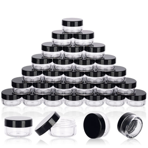 50 Count 5ML Sample Jars, Empty Cosmetic Containers with Lids, Small Makeup Travel Containers for Glitter, Lotion, Cream In Australia - Darrahopens