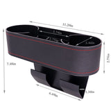 Car Cup Holder Seat Gap Organizer, Multifunctional Cup Drink Holders with PU Leather Cover,Side Insert Center Console Gap Filler