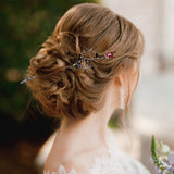 2pcs Rose Hair Sticks for Bun Black Silver Vintage Hair Chopsticks Metal Flower Chinese Hair Pins Wedding Prom Halloween