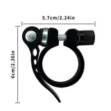 2pc Bike Seatpost Clamp, Aluminum Quick Bike Seat Clamp for Road Bike Casual Bike(black 31mm) Quick Release Bicycle Seatpost