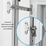 Window Restrictor Latch, Window Wind Hook, Adjustable Window Safety Locks,Suitable for Various Doors and Windows, 5 Slots
