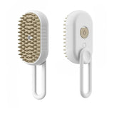 Cat Steam Brush,Rechargeable with Handle,Self-Cleaning Grooming Tool,for Cats and Dogs,3 In1 Cat Steamy Brush (white)