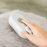 Cat Steam Brush,Rechargeable with Handle,Self-Cleaning Grooming Tool,for Cats and Dogs,3 In1 Cat Steamy Brush (white)