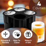 Silicone Shot Glass Ice Molds/Trays for Freezer with 4 Cavities, Reusable Whiskey Glass Ice Cubes, Holds 1oz Each, 1.3 Inch In Australia - Darrahopens