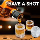Silicone Shot Glass Ice Molds/Trays for Freezer with 4 Cavities, Reusable Whiskey Glass Ice Cubes, Holds 1oz Each, 1.3 Inch In Australia - Darrahopens