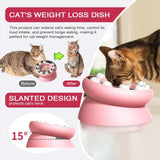 Cat Slow Feeder, Raised Cat Dog Food Bowls with Stand,Cat Puzzles Feeder Rotating Slow Feeder (pink) In Australia - Darrahopens