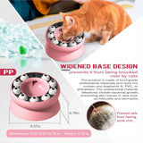 Cat Slow Feeder, Raised Cat Dog Food Bowls with Stand,Cat Puzzles Feeder Rotating Slow Feeder (pink) In Australia - Darrahopens