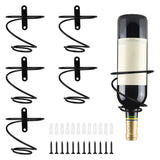 6 Pcs Spiral Wine Wall Holder, Wall Mounted Wine Rack, Metal Wine Bottle Display Holder , Black (Downward Style) In Australia - Darrahopens